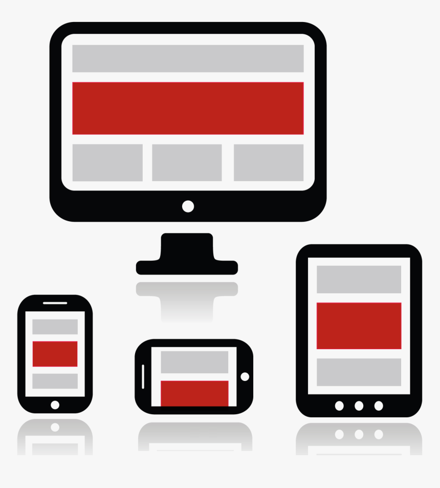 Diagramatic Representation Of Responsive Site On Different - Pc Smartphone Icon, HD Png Download, Free Download