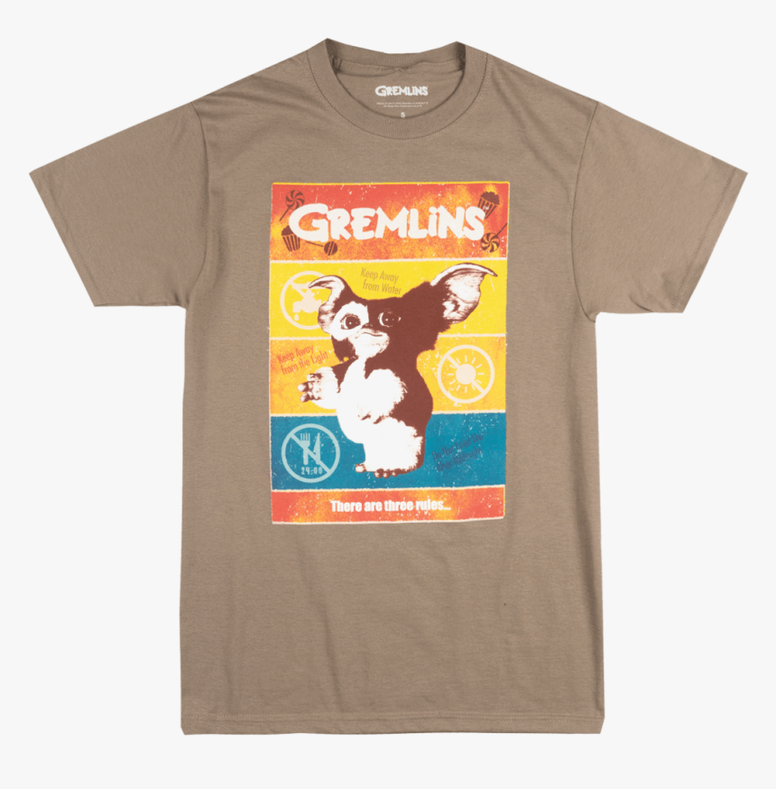 The Gremlins 3 Rules T-shirt Mens Retro Movie Licensed - Gremlins 2, HD Png Download, Free Download