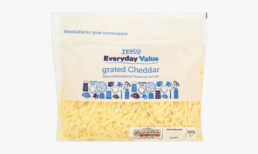 Grated Cheddar Cheese Tesco, HD Png Download, Free Download
