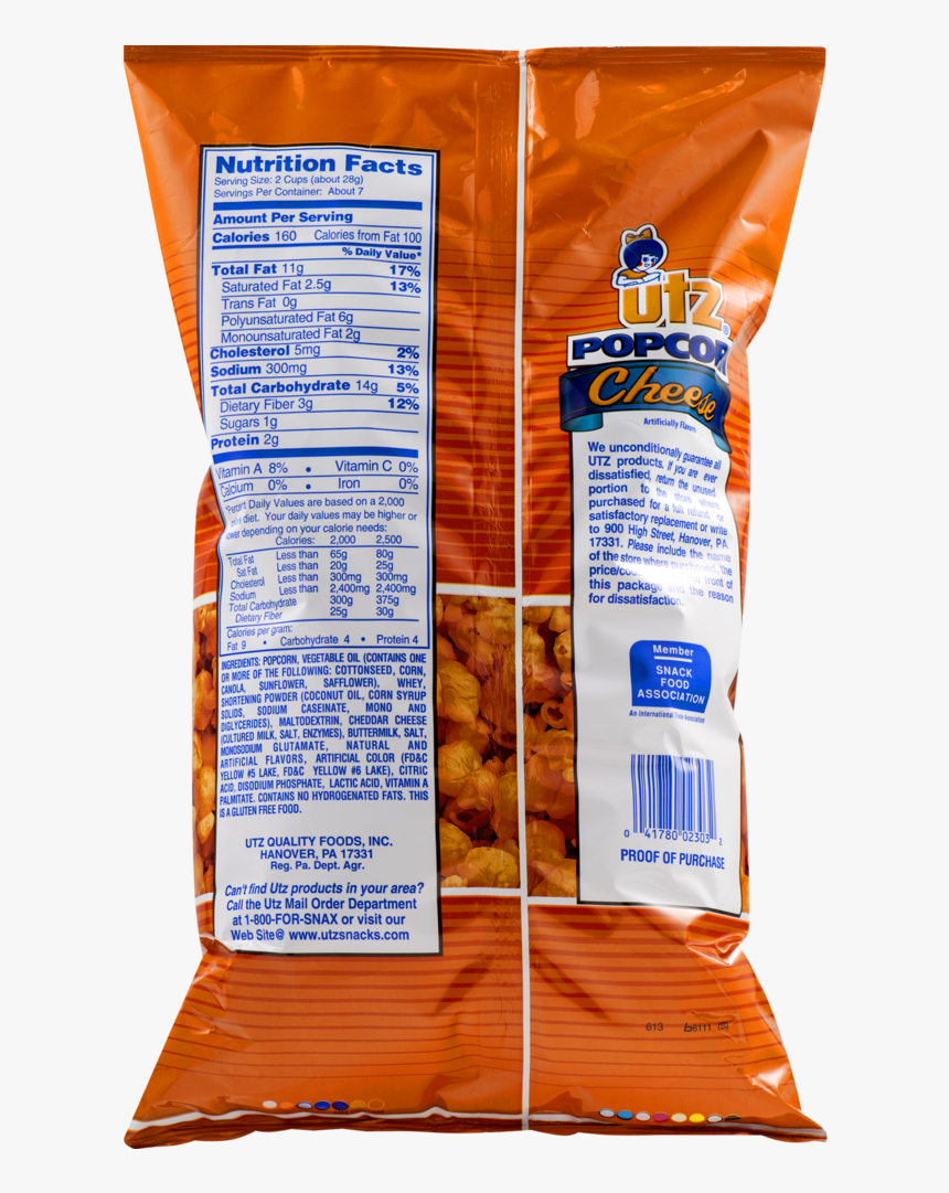 Utz Popcorn, Cheddar Cheese - Convenience Food, HD Png Download, Free Download