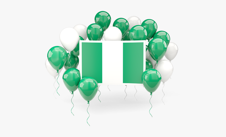 Square Flag With Balloons - Nigeria Flag Design Png, Transparent Png, Free Download