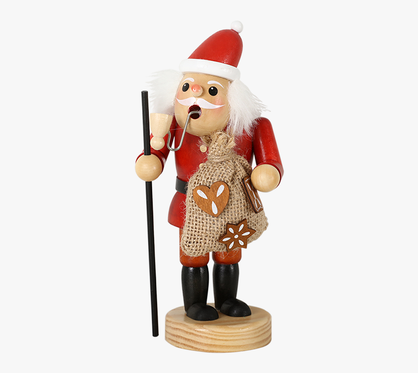 Christmas Decoration Wooden Smoker Santa Claus Red - Cartoon, HD Png Download, Free Download