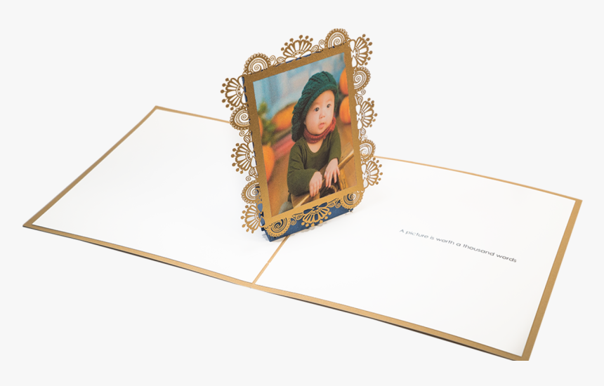 Christmas Picture Frame Pop Up Card - Art, HD Png Download, Free Download