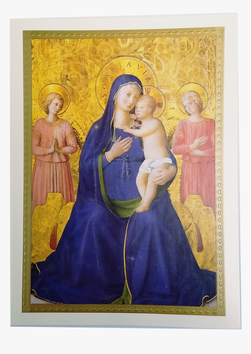 Madonna & Child Icon Embossed Mass Card Christmas In - Fra Angelico, HD Png Download, Free Download