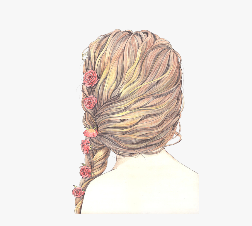 Http - //40 - Media - Tumblr - Mps9k4wwuj1sng6opo1 - Rose Flower In Hair Drawing, HD Png Download, Free Download