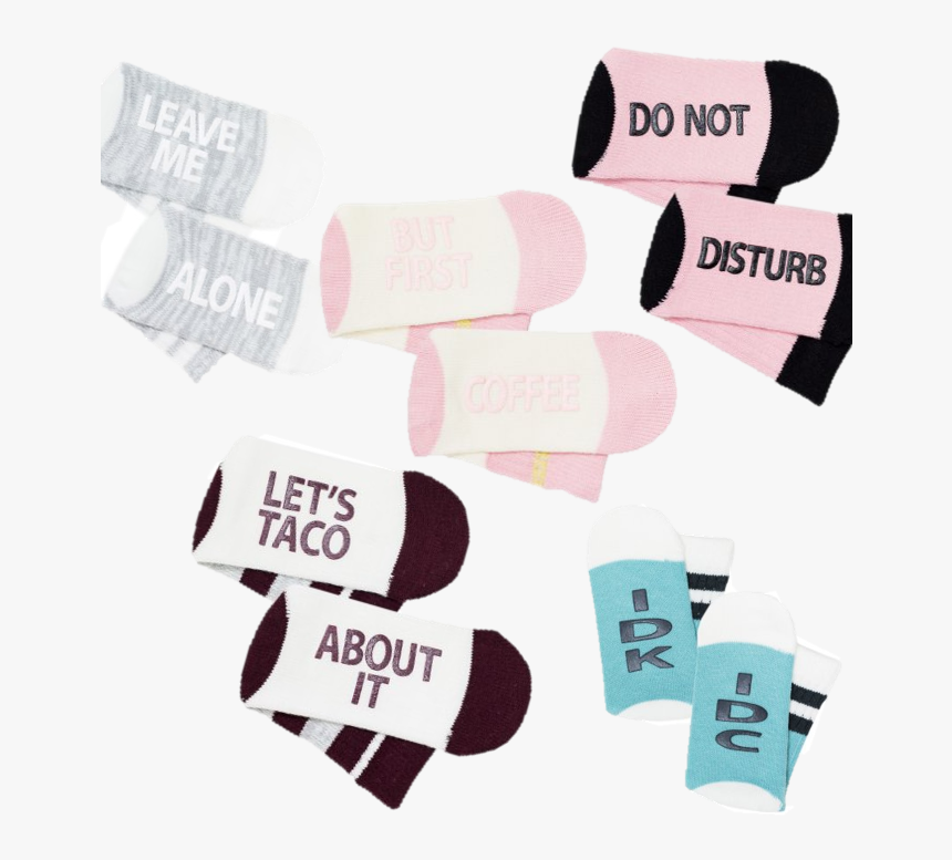 Ladies Fun Meme Conversational Crew Socks, 5 Pack - Sock, HD Png Download, Free Download