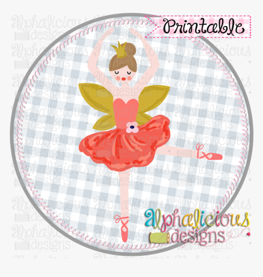 Nutcracker Sugar Plum Fairy In Circle-printable - Cartoon, HD Png Download, Free Download