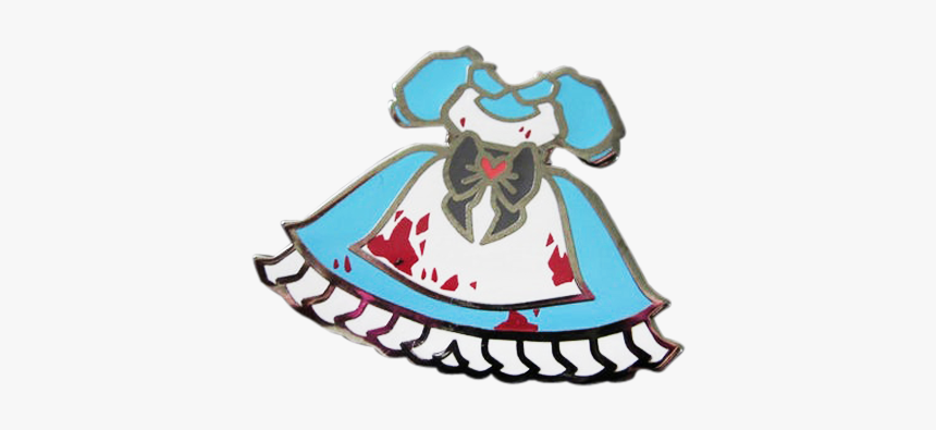 Alice In Wonderland Bloody Dress Pin - Illustration, HD Png Download, Free Download