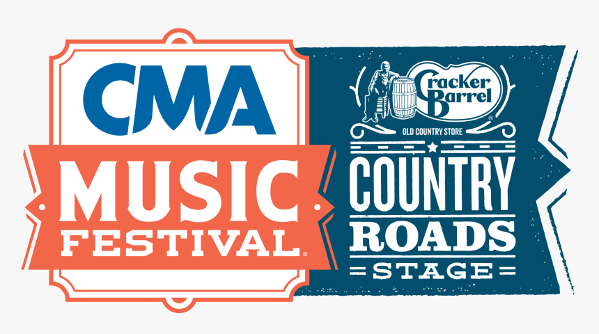 Fest17 Cracker Barrel Country Roads Stage Logo - Cma Music Festival, HD Png Download, Free Download
