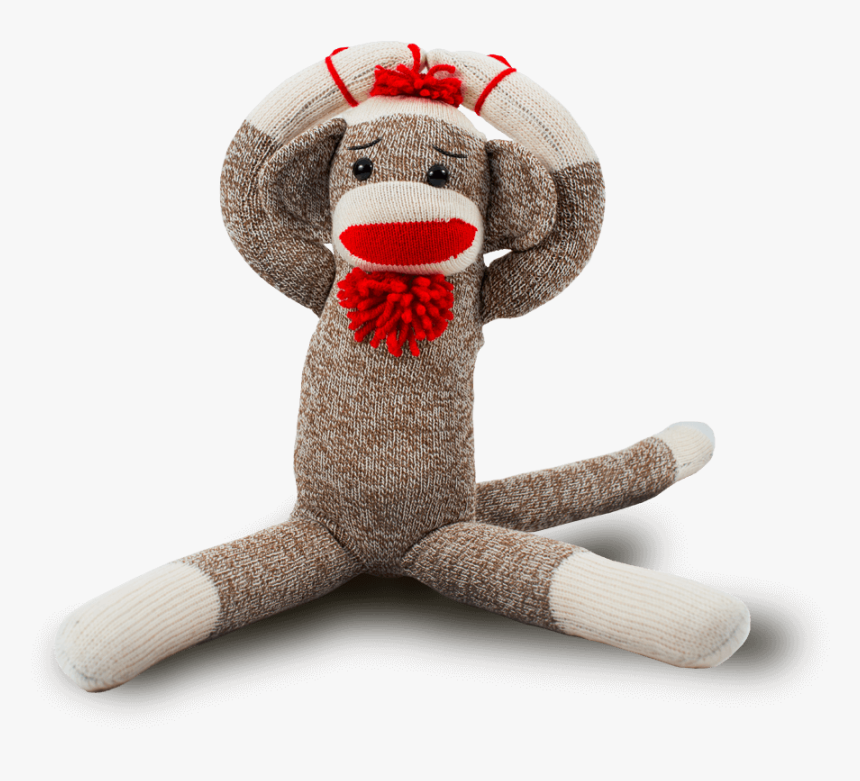 Sitting Monkey - Stuffed Toy, HD Png Download, Free Download