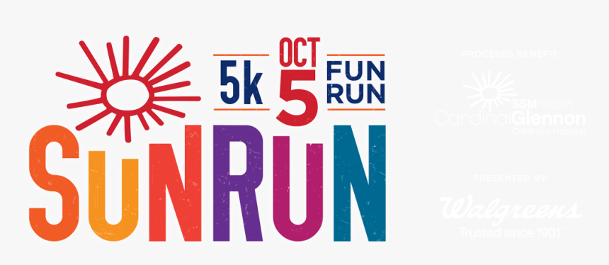 Sun Run 5k And 1-mile Fun Run - Graphic Design, HD Png Download, Free Download