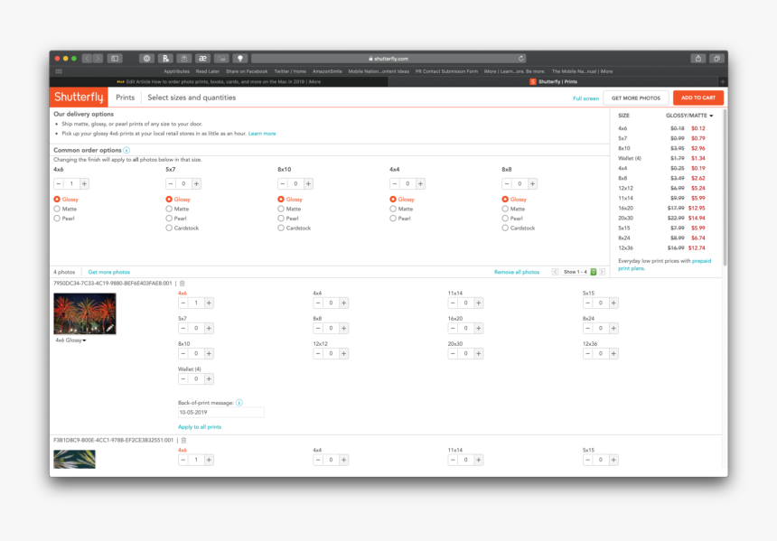 Shutterfly Web Interface For Ordering Prints - Computer Icon, HD Png Download, Free Download