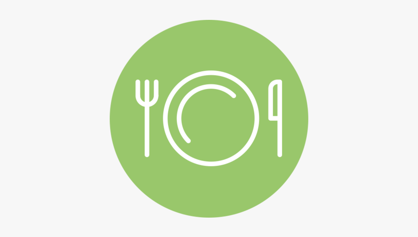 A Green Icon Of A Place Setting - Circle, HD Png Download, Free Download