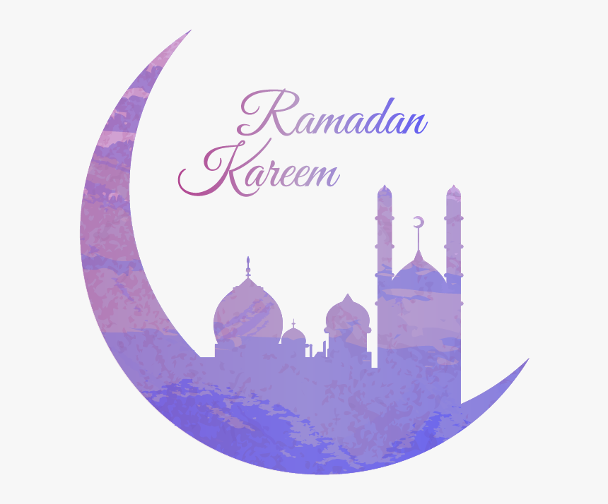 Ramadan Kareem Purple Fantasy Moon - Logo Ramadhan Kareem Png, Transparent Png, Free Download