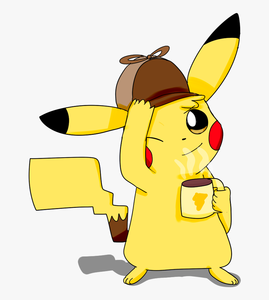 Detective Pikachu - Cute Cartoon Detective Pikachu Drawings, HD Png  Download - kindpng