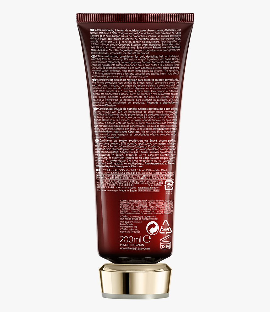 Tube Soin Fondamental 200ml Back 01 %28bd%29 - Cosmetics, HD Png Download, Free Download