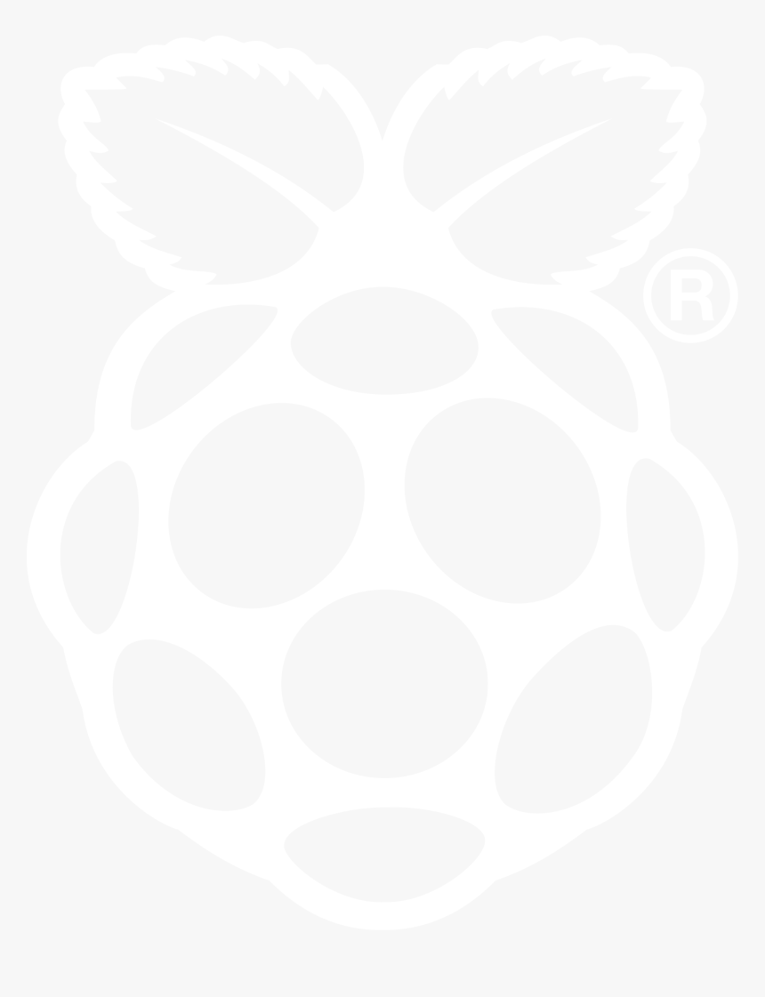 Rpi Logo White Reg Print - Raspberry Pi 4 Logo, HD Png Download, Free Download