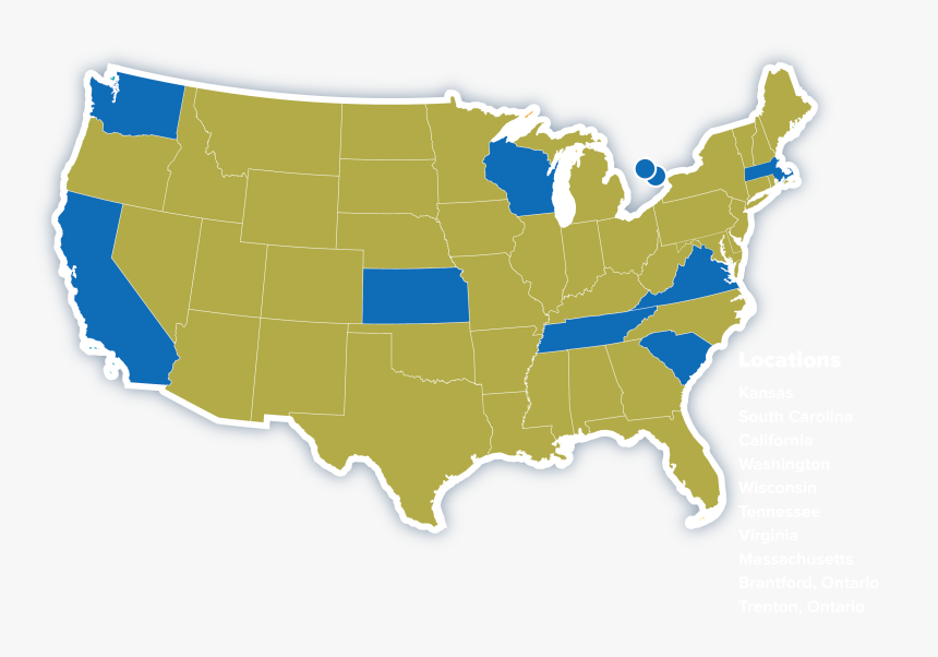 U - S - Map - Mean Population Center Us, HD Png Download, Free Download