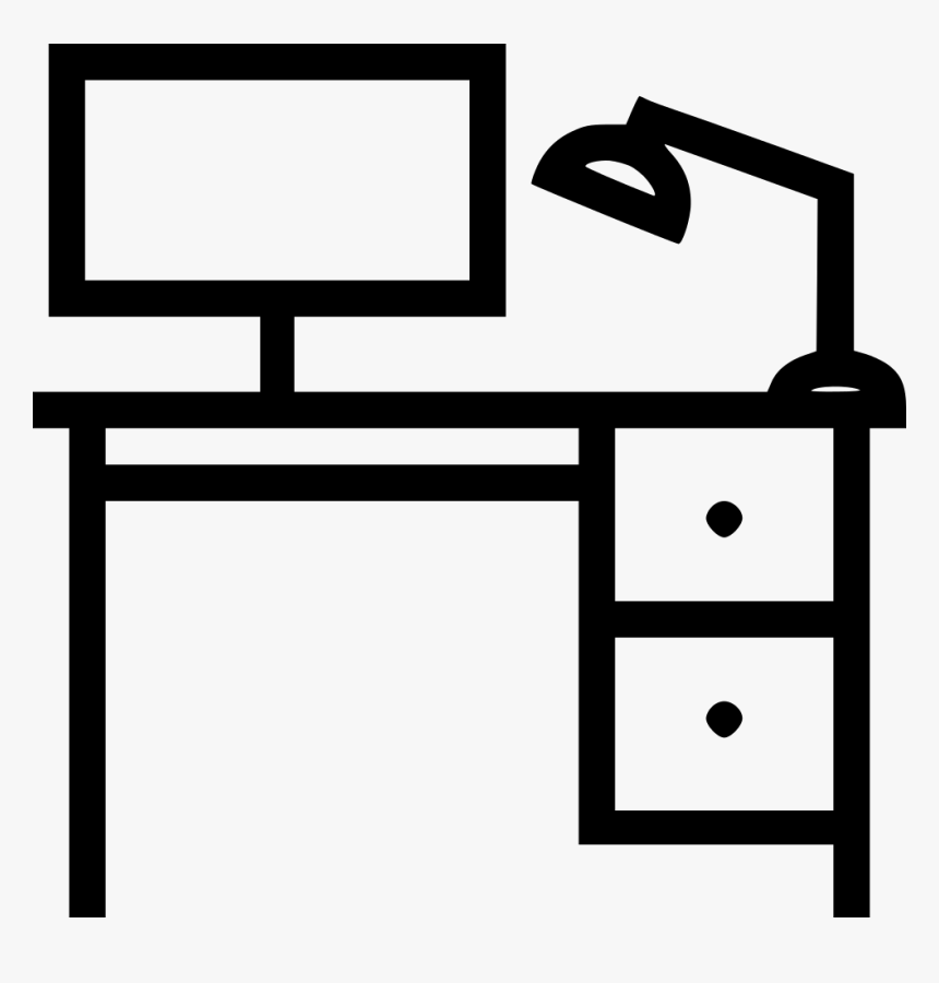 Office Desk - Office Desk Icon Png, Transparent Png, Free Download