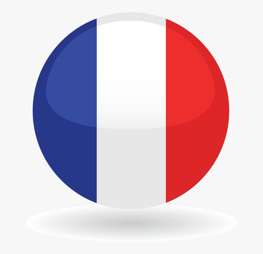 About The French Language - France Round Flag, HD Png Download, Free Download