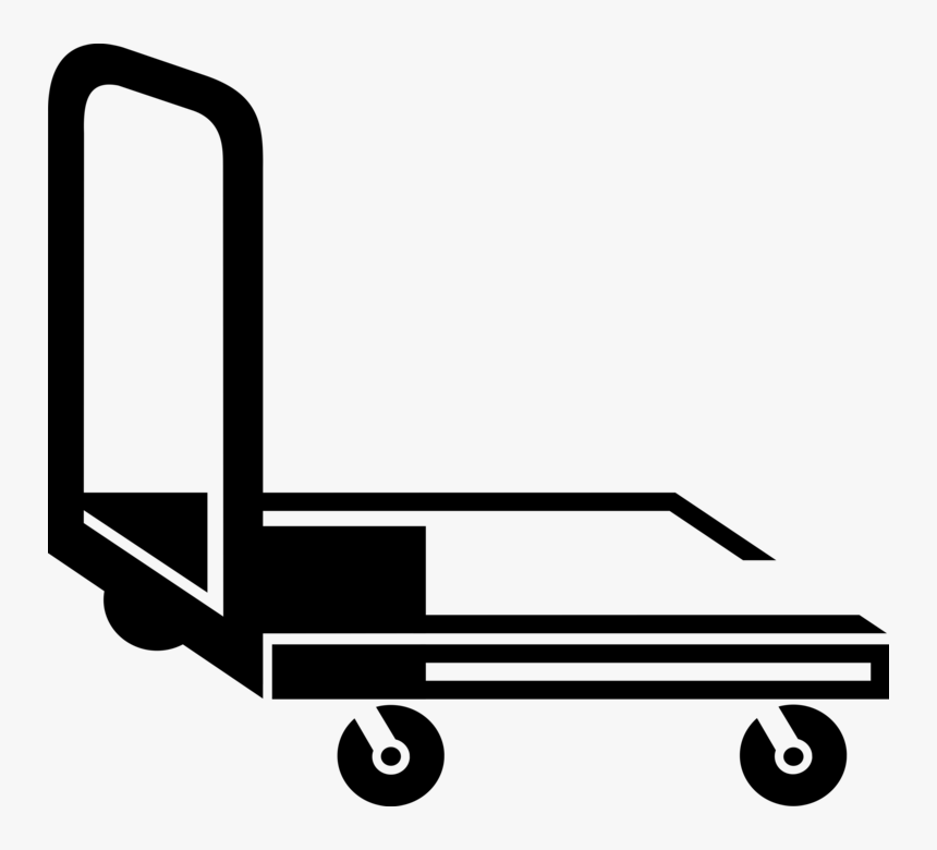 Vector Illustration Of Box-moving Handcart Dolly Or - Dolly Vector, HD Png Download, Free Download