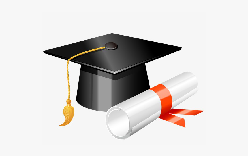 Graduation Vectors - Graduation Hat And Scroll, HD Png Download, Free Download