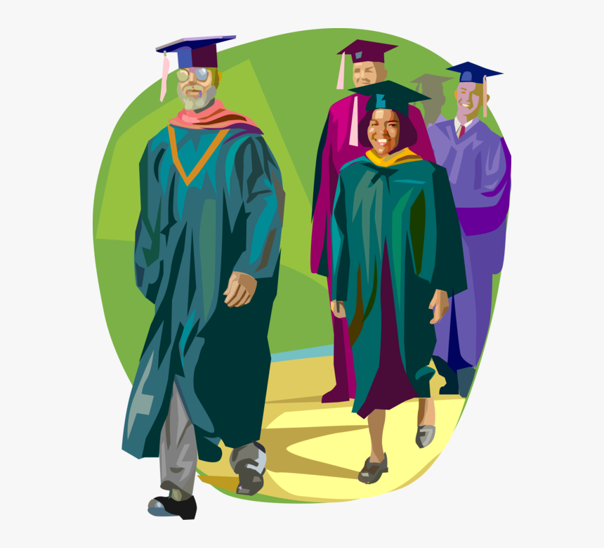 Vector Illustration Of Graduate Students In Mortarboard - Business Administration, HD Png Download, Free Download