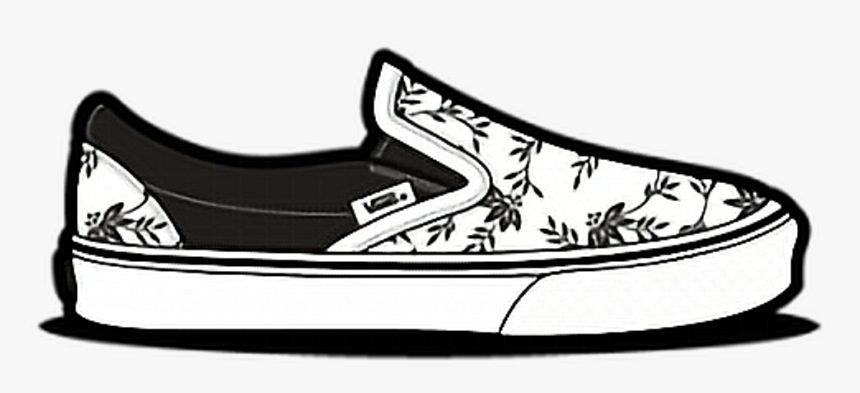 Png Tumblr Shoe Vans - Slip On Vans Drawing, Transparent Png, Free Download
