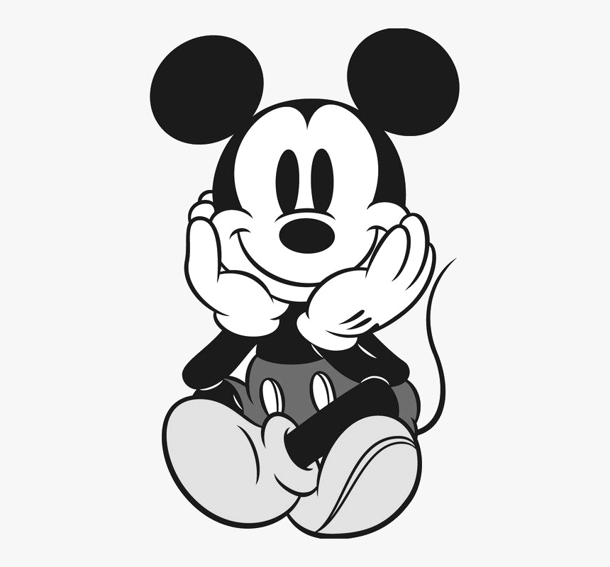 Free Mickey Mouse Download - Black And White Cartoon Disney, HD Png Download, Free Download