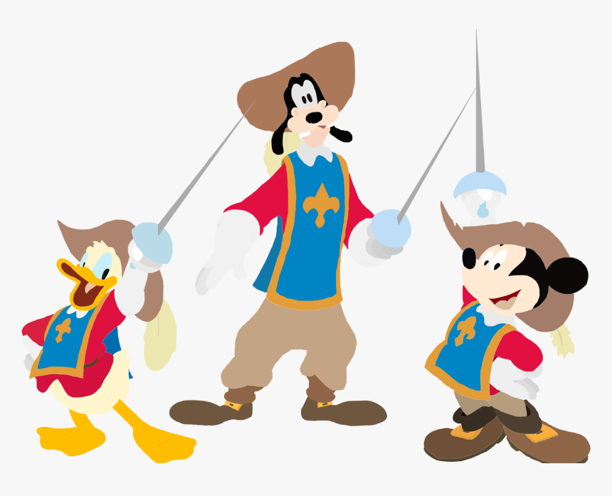 Disney Clipart Goofy - Mickey Donald Goofy The Three Musketeers Mickey, HD Png Download, Free Download
