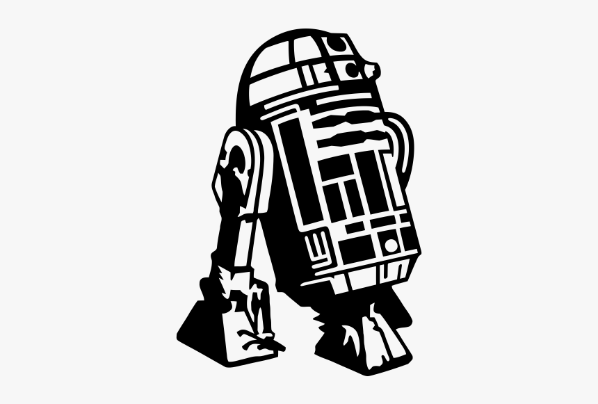 Pegatina Star Wars R2d2 - R2d2 Stencil, HD Png Download, Free Download