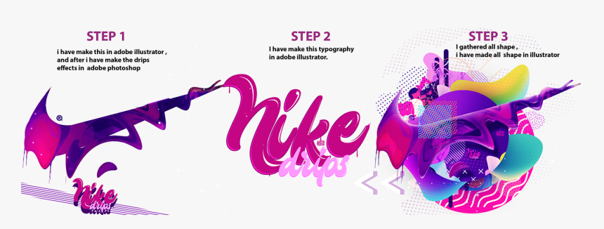 Nike Drips On Behance Jpg Library - Dripping Nike Logo Png, Transparent Png, Free Download