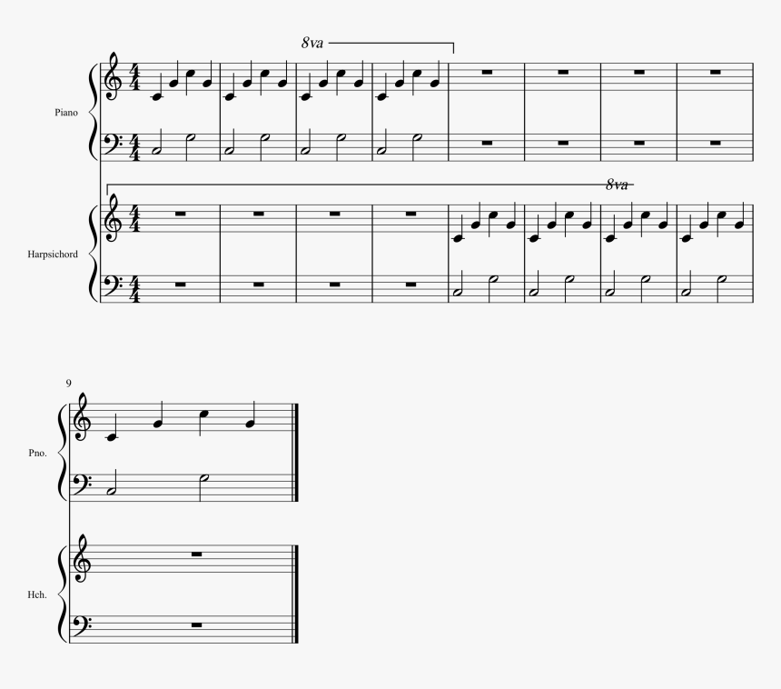 Ottava Appear Incorrect - Sheet Music, HD Png Download, Free Download