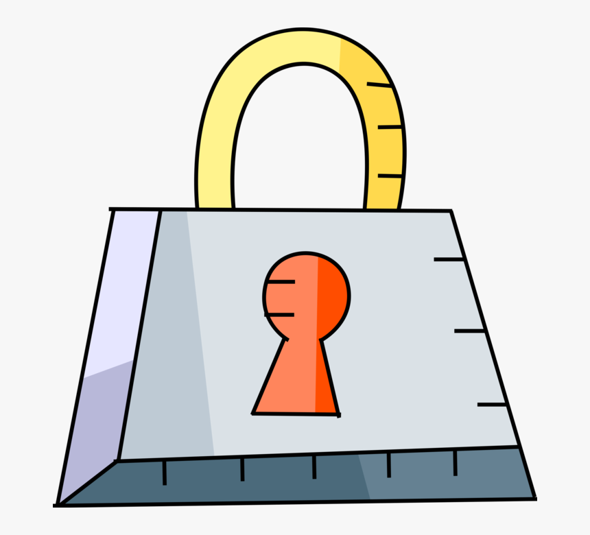 Vector Illustration Of Padlock Lock Mechanical Security, HD Png Download, Free Download