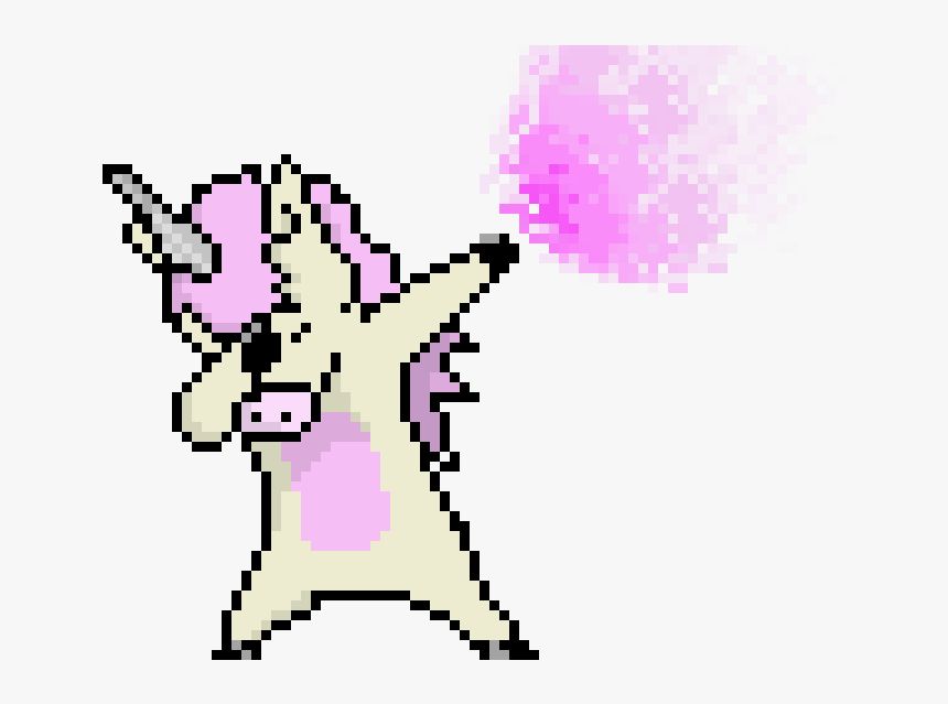 Pink Fire Png -power Of Pink Fire - Dabbing Unicorn Pixel Art, Transparent Png, Free Download