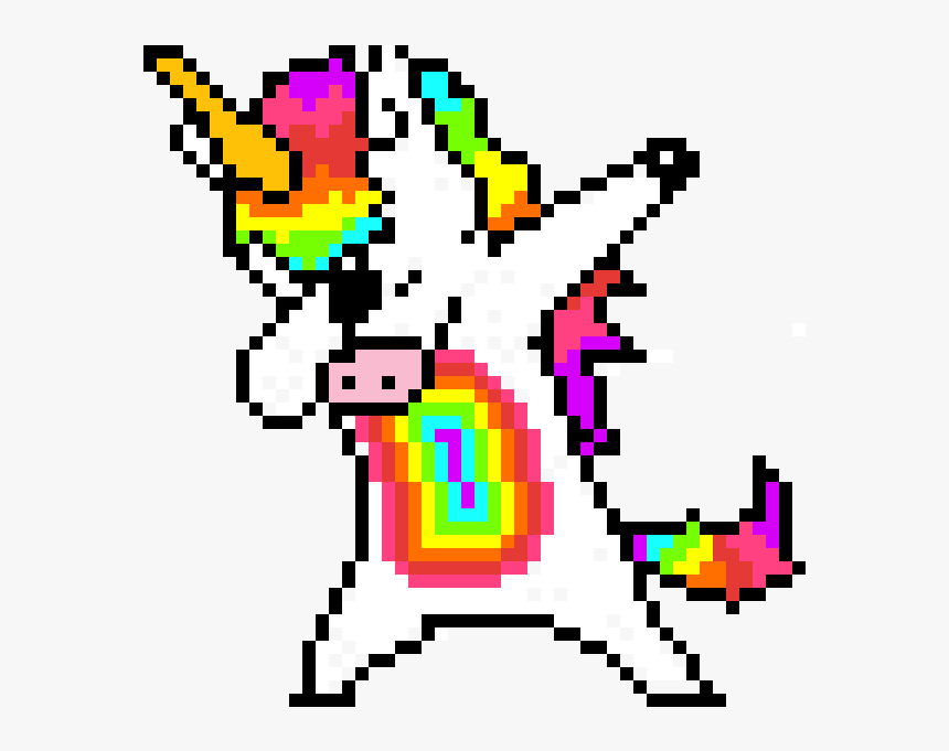 Pixel Art Unicorn Dabbing, HD Png Download, Free Download