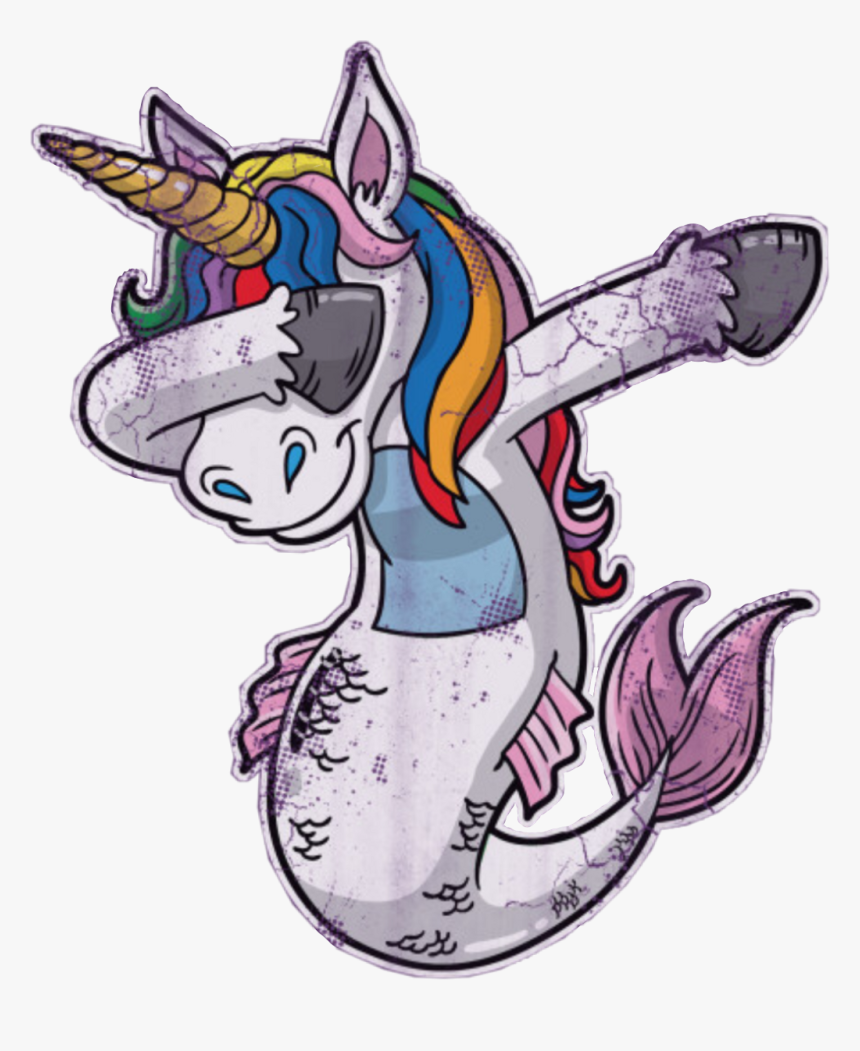 Mermaid Unicorn Dabbing Mericorn Mermacorn Scmermaids, HD Png Download, Free Download