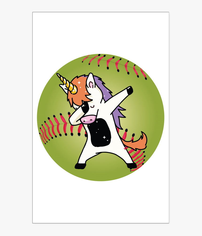 Unicorn Dab Softball Dabbing - Cartoon, HD Png Download, Free Download