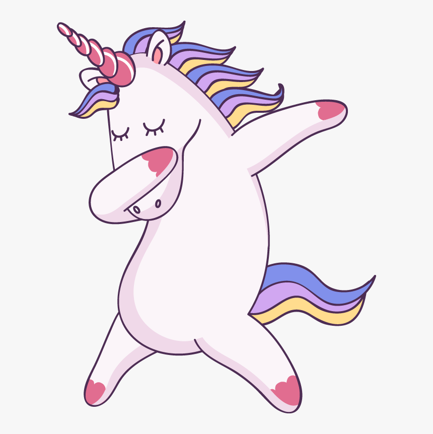 Cartoon Dabbing Unicorn Gif, HD Png Download, Free Download