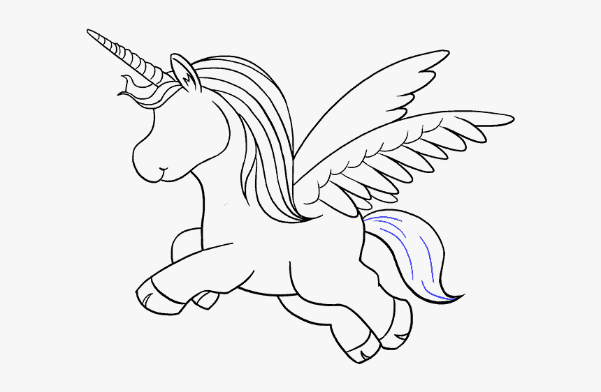 How To Draw A Unicorn In A Few Easy Steps Easy Drawing - Step By Step Draw Unicorn, HD Png Download, Free Download