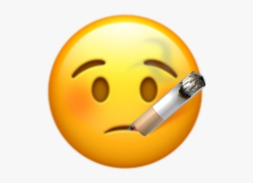 #smoke #emoji #smokingemoji - Smiley, HD Png Download, Free Download