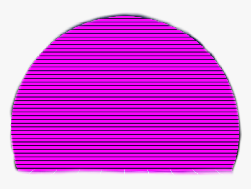 Sticker Pink Circle Sun Sunrise Glitch Aesthetic Vaporw - Teppich Rund 200, HD Png Download, Free Download