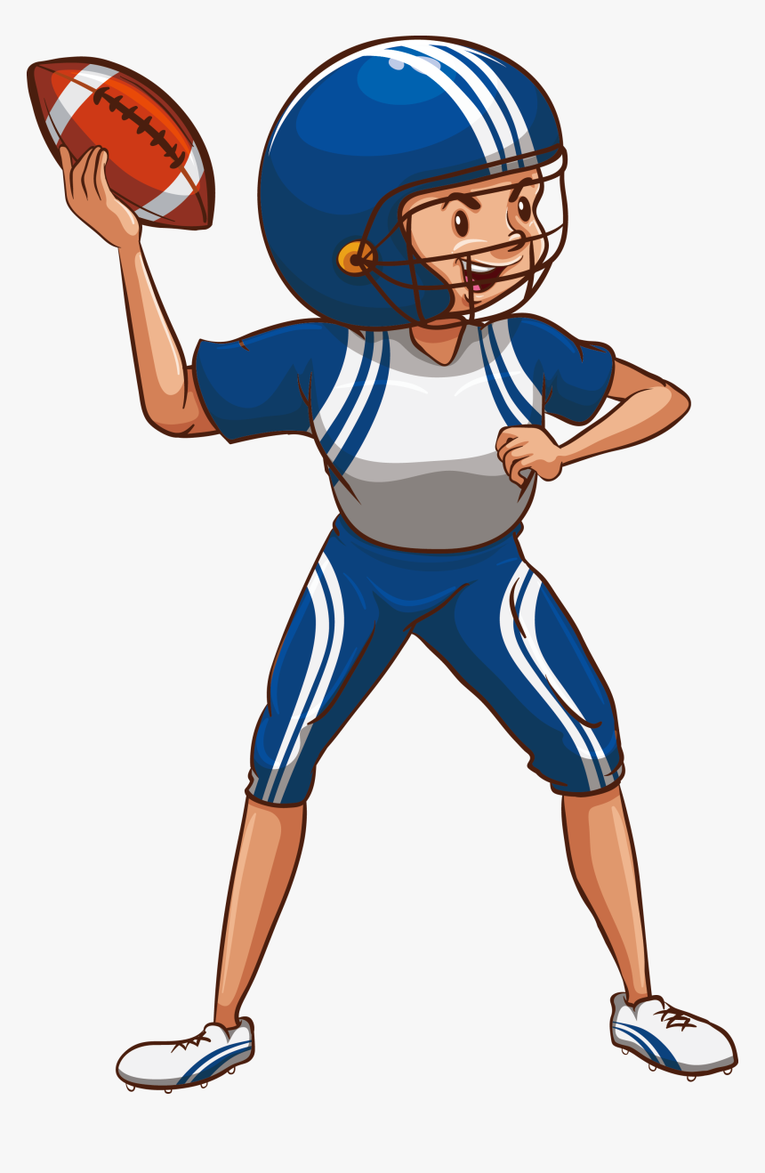 Transparent Football Clip Art - Female Football Player Clipart, HD Png Download, Free Download