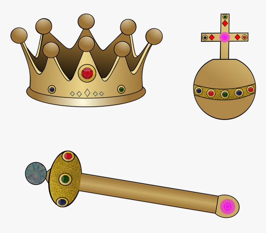 Monarchy, Crown, Crown Jewels, Treasure, Gold, King - Király Smiley, HD Png Download, Free Download