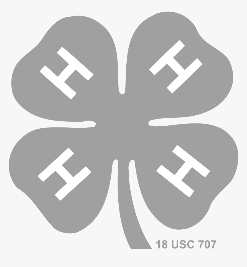 4h Logo Black And White - 4 H Clover, HD Png Download, Free Download