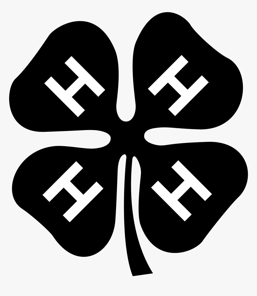 Clip Art 4-h Logo Vector - Black 4 H Logo, HD Png Download, Free Download