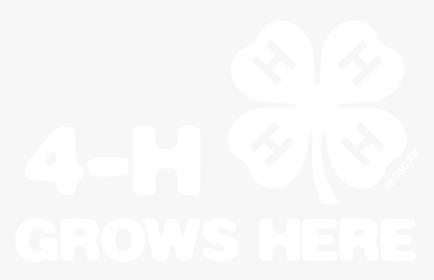 4 H Grows Here White Logo, HD Png Download, Free Download