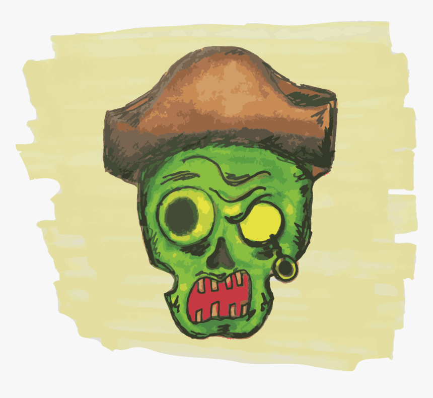 Zombie Explorer Dude - Skull, HD Png Download, Free Download