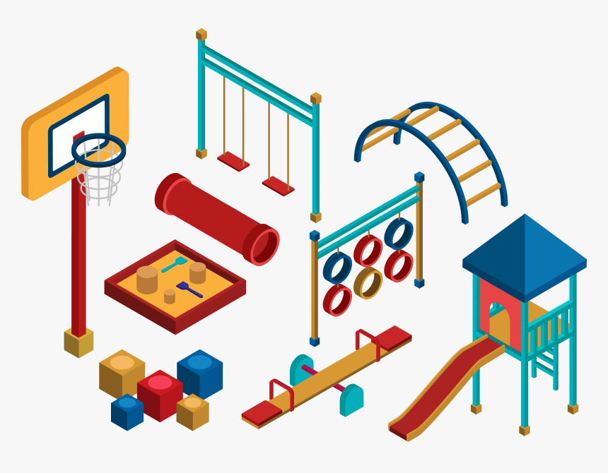 Basketball Clipart Playground - Playground Isometric Png, Transparent Png, Free Download