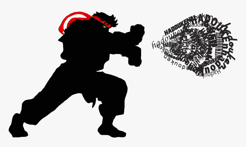 Hadouken Street Fighter Silhouette, HD Png Download, Free Download